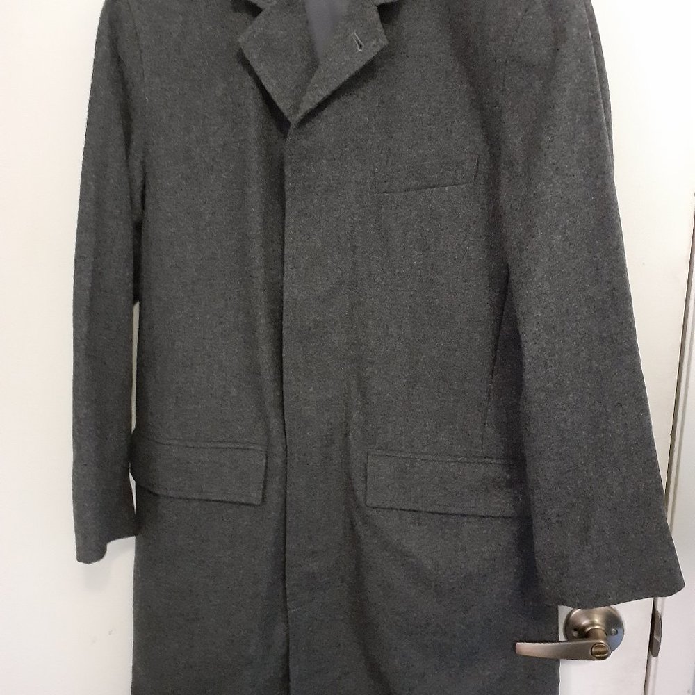 Calvin Klein Men wool mix over coat gray size smal